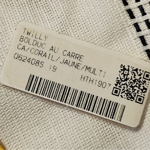 NIB HERMES Silk Bolduc Au Carre Twilly Corail Jaune Multicolor - Picture 10 of 13